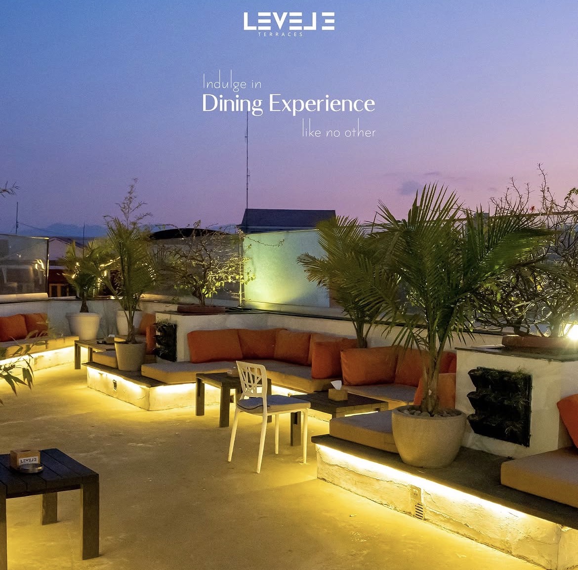 Level 3 dining at dusk