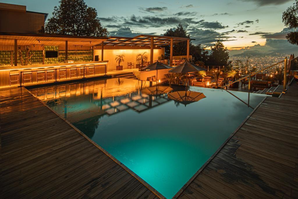 Infinity pool at sunset